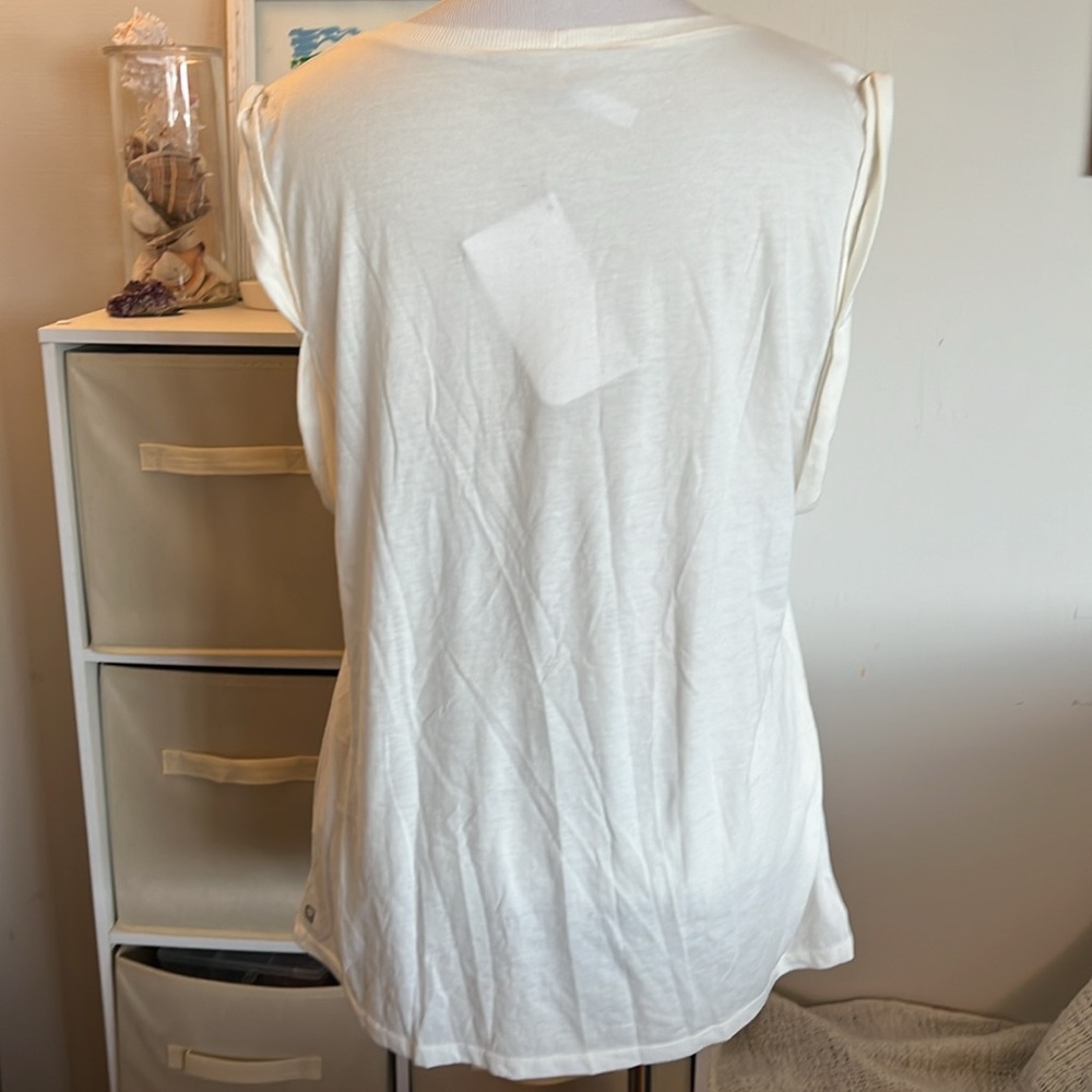Fabletics Beige Muscle T Shirt XXL - Picture 2 of 5